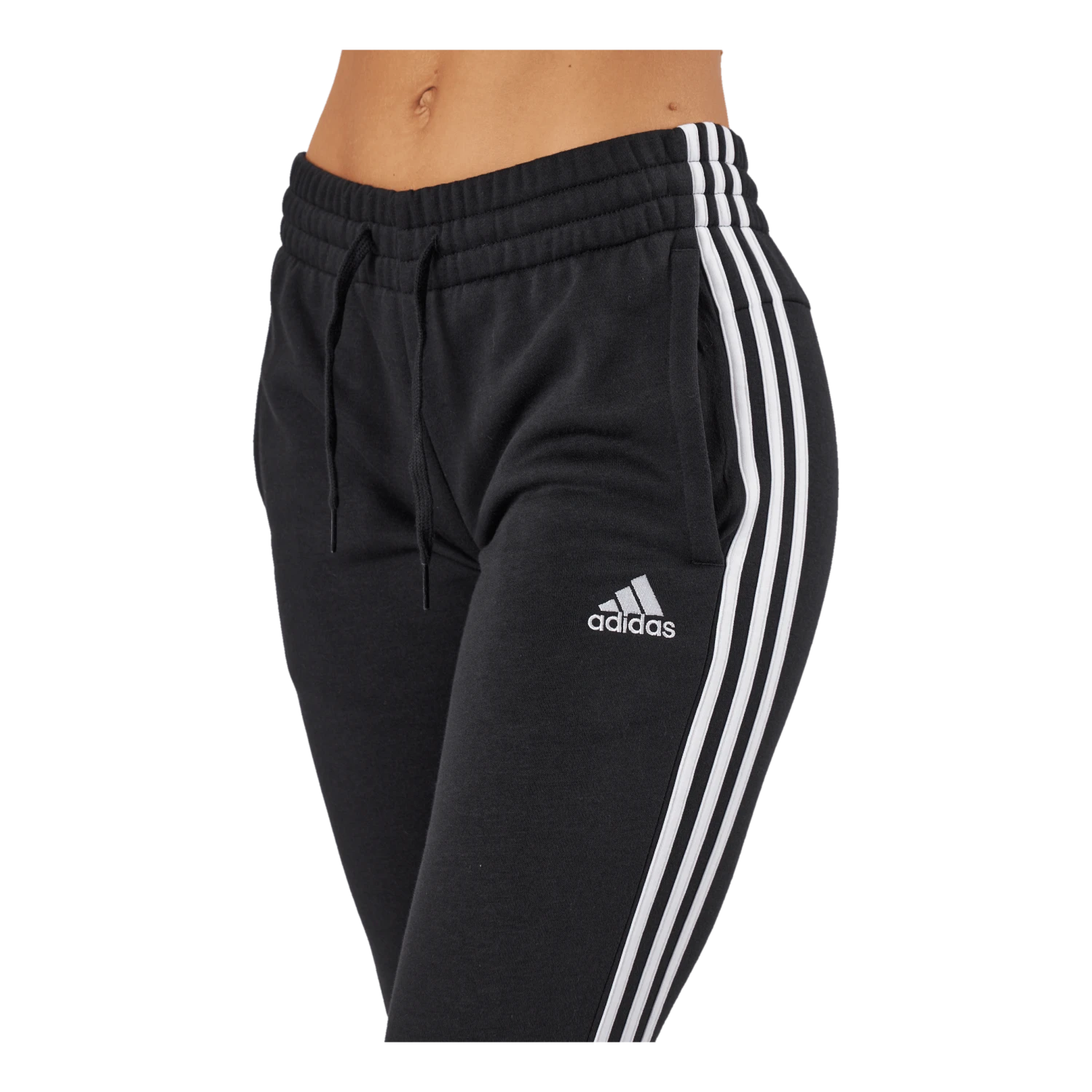 ADIDAS Essentials Fleece 3-Stripes Joggers Black - Image 4