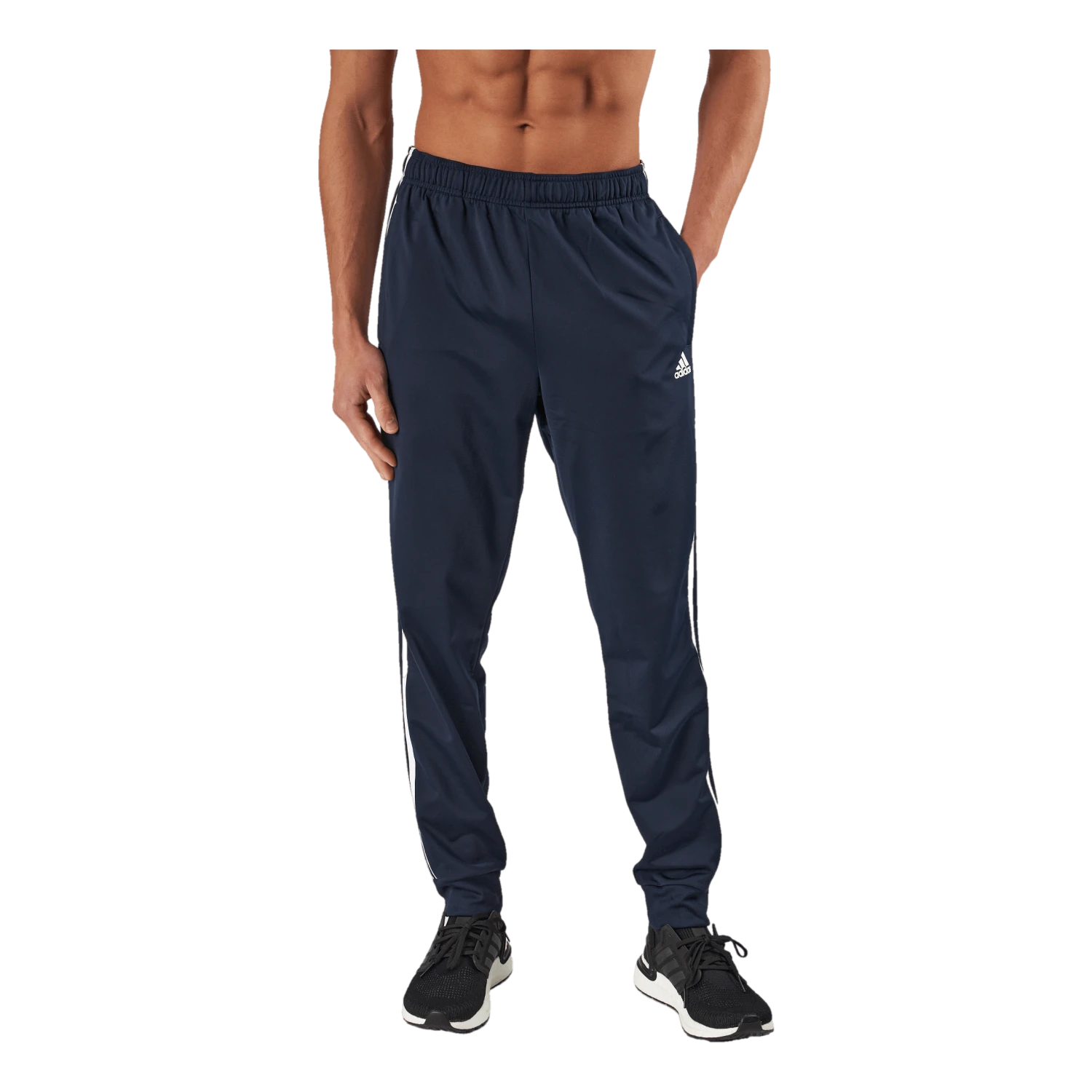 ADIDAS Essentials Warm-Up Tapered 3-Stripes Tracksuit Bottoms Legend Ink - Image 2
