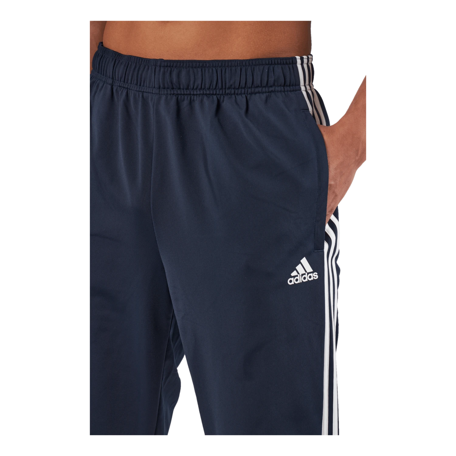 ADIDAS Essentials Warm-Up Tapered 3-Stripes Tracksuit Bottoms Legend Ink - Image 4