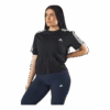 ADIDAS Essentials 3-Stripes Single Jersey Crop Top Black