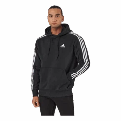 ADIDAS Essentials French Terry 3-Stripes Hoodie Black