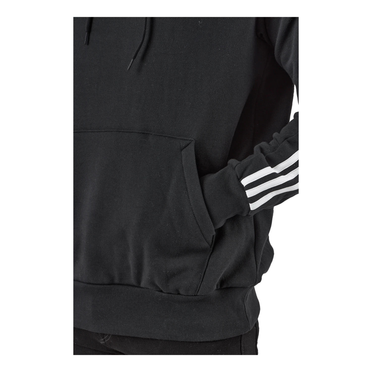 ADIDAS Essentials French Terry 3-Stripes Hoodie Black - Image 5
