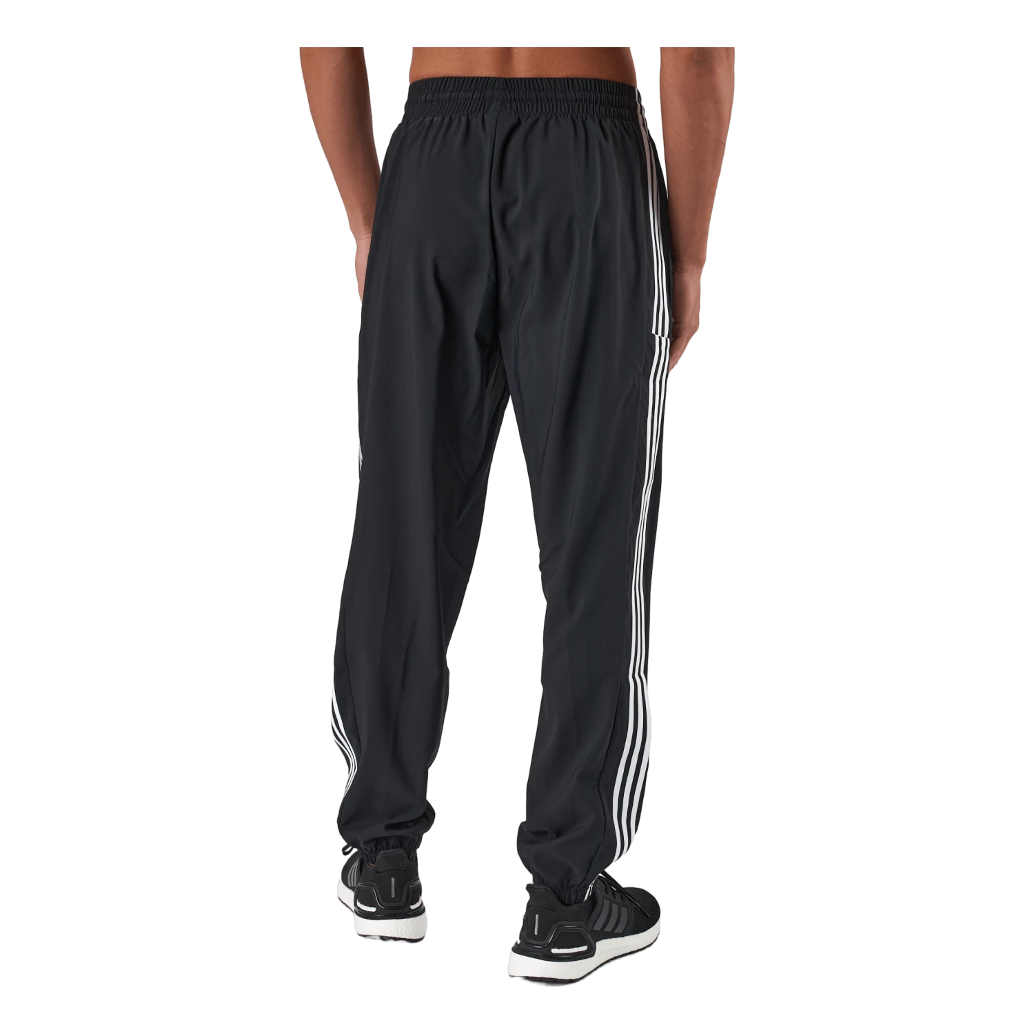 ADIDAS AEROREADY Essentials Elastic Cuff Woven 3-Stripes Tracksuit Bottoms Black - Image 3