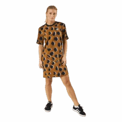 ADIDAS Essentials 3-Stripes Single Jersey Boyfriend Tee Dress Brostr/Multco/Black