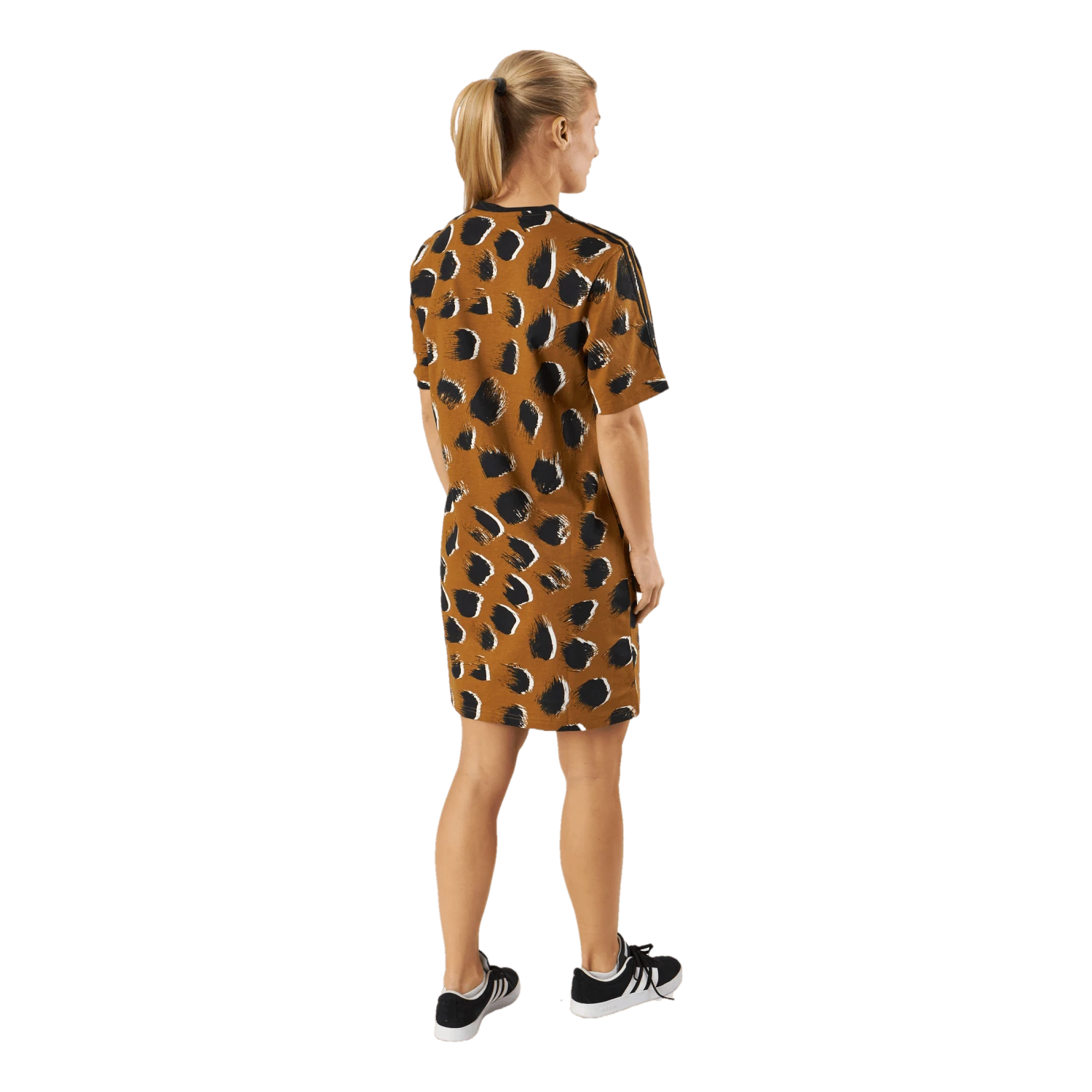 ADIDAS Essentials 3-Stripes Single Jersey Boyfriend Tee Dress Brostr/Multco/Black - Image 3