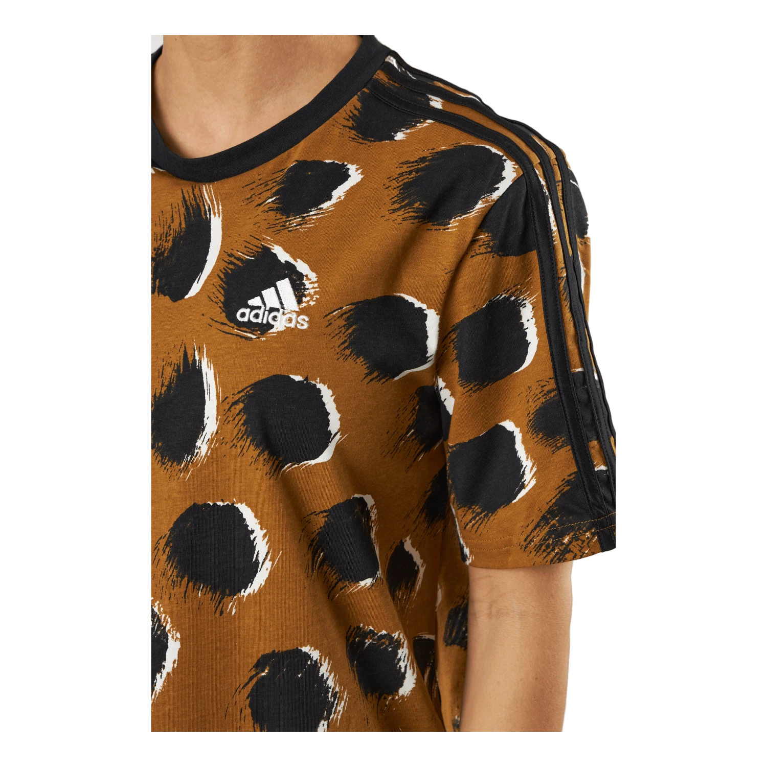 ADIDAS Essentials 3-Stripes Single Jersey Boyfriend Tee Dress Brostr/Multco/Black - Image 4