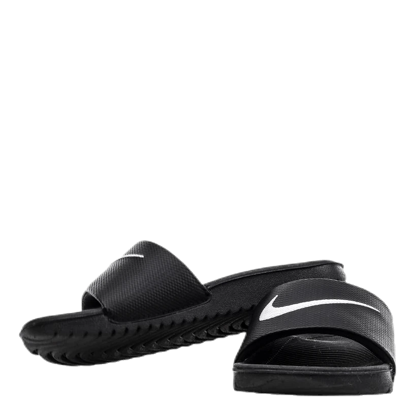 Nike Kawa Little/Big Kids' Slides BLACK/WHITE - Image 2