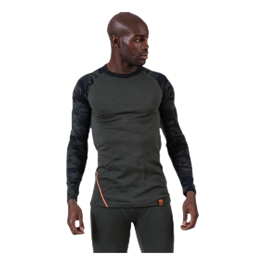Bula Camo Merino Wool Crew Green