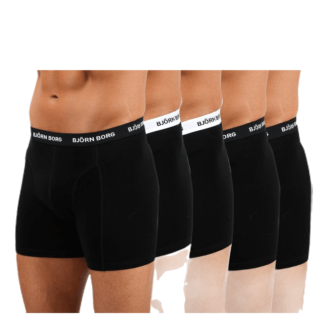 BJØRN BORG Solid Shorts 5-Pack Black