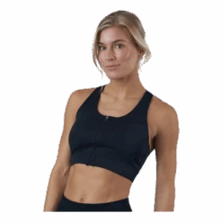 Zip Sports Bra Black