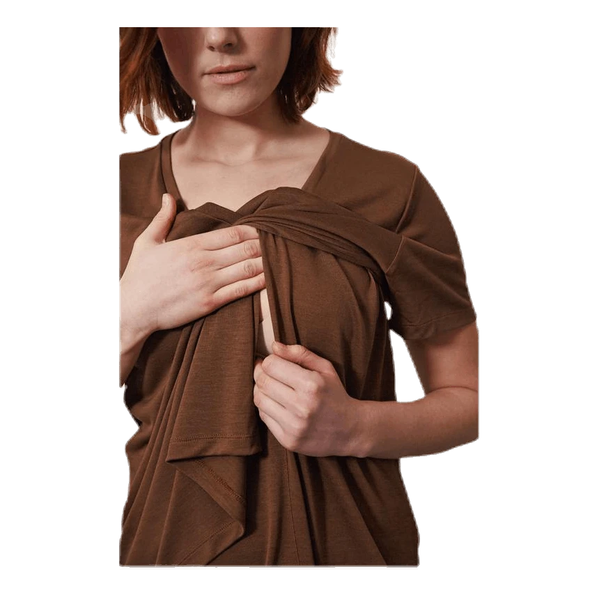 Boob The-Shirt V-neck Brown - Image 3