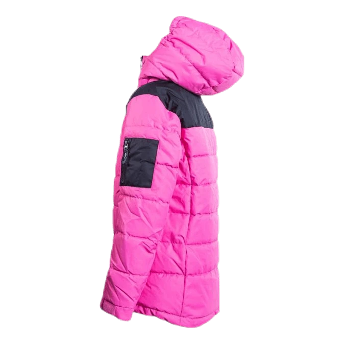 ColourWear Polar Youth Puff Jacket Pink/Black - Image 2