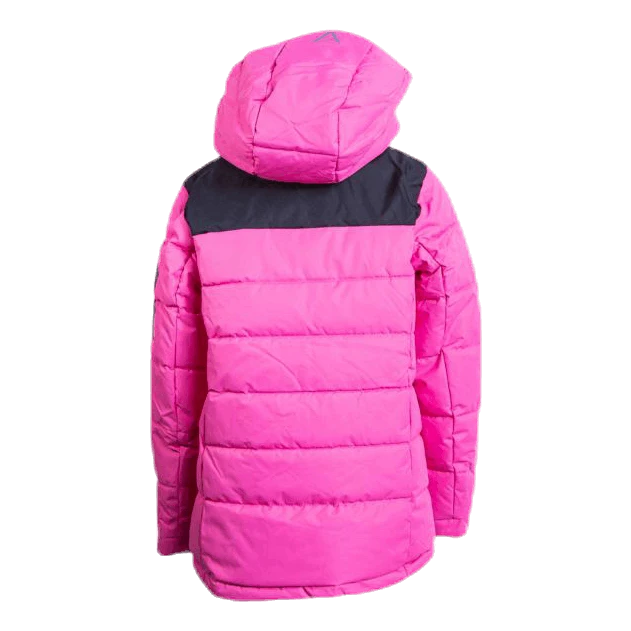 ColourWear Polar Youth Puff Jacket Pink/Black - Image 3