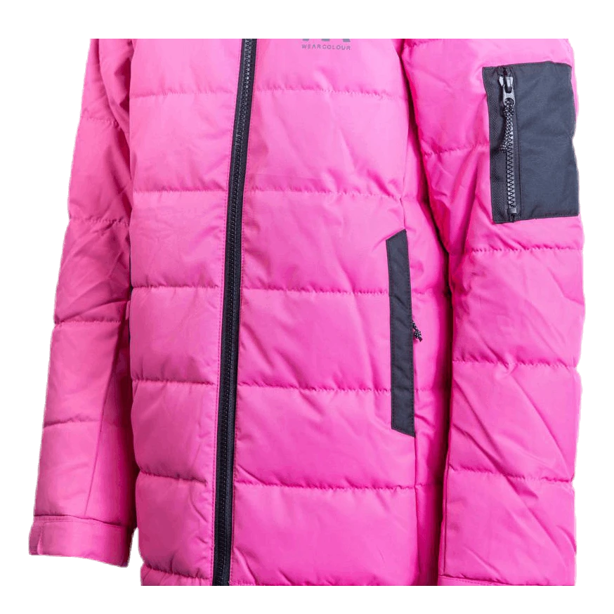ColourWear Polar Youth Puff Jacket Pink/Black - Image 5