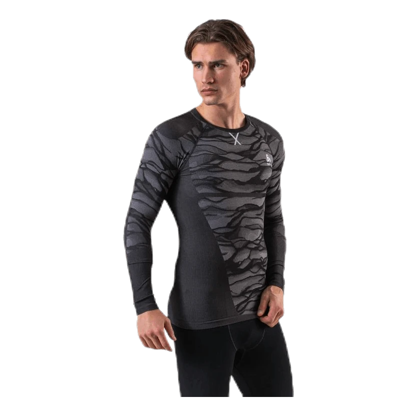 Odlo Suw Top Crew Neck L/S Performance Blackcomb Black/Grey - Image 3
