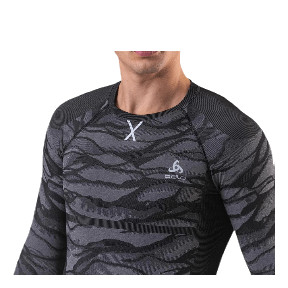 Odlo Suw Top Crew Neck L/S Performance Blackcomb Black/Grey - Image 4