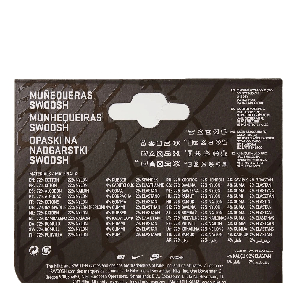 Swoosh Wristband White/Black - Image 4