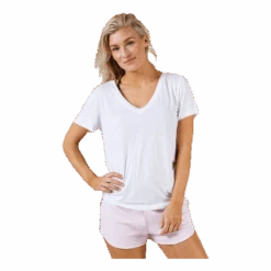 Calvin Klein S/S V Neck White