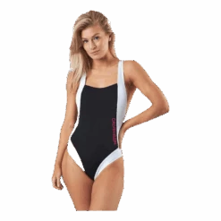 Calvin Klein Ck Blocking Plunge Back Swimsuit Black