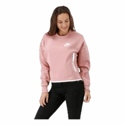 Nike Tech Fleece Crew Pink/White
