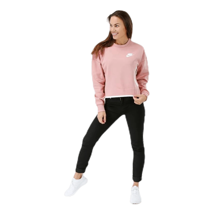 Nike Tech Fleece Crew Pink/White - Image 4