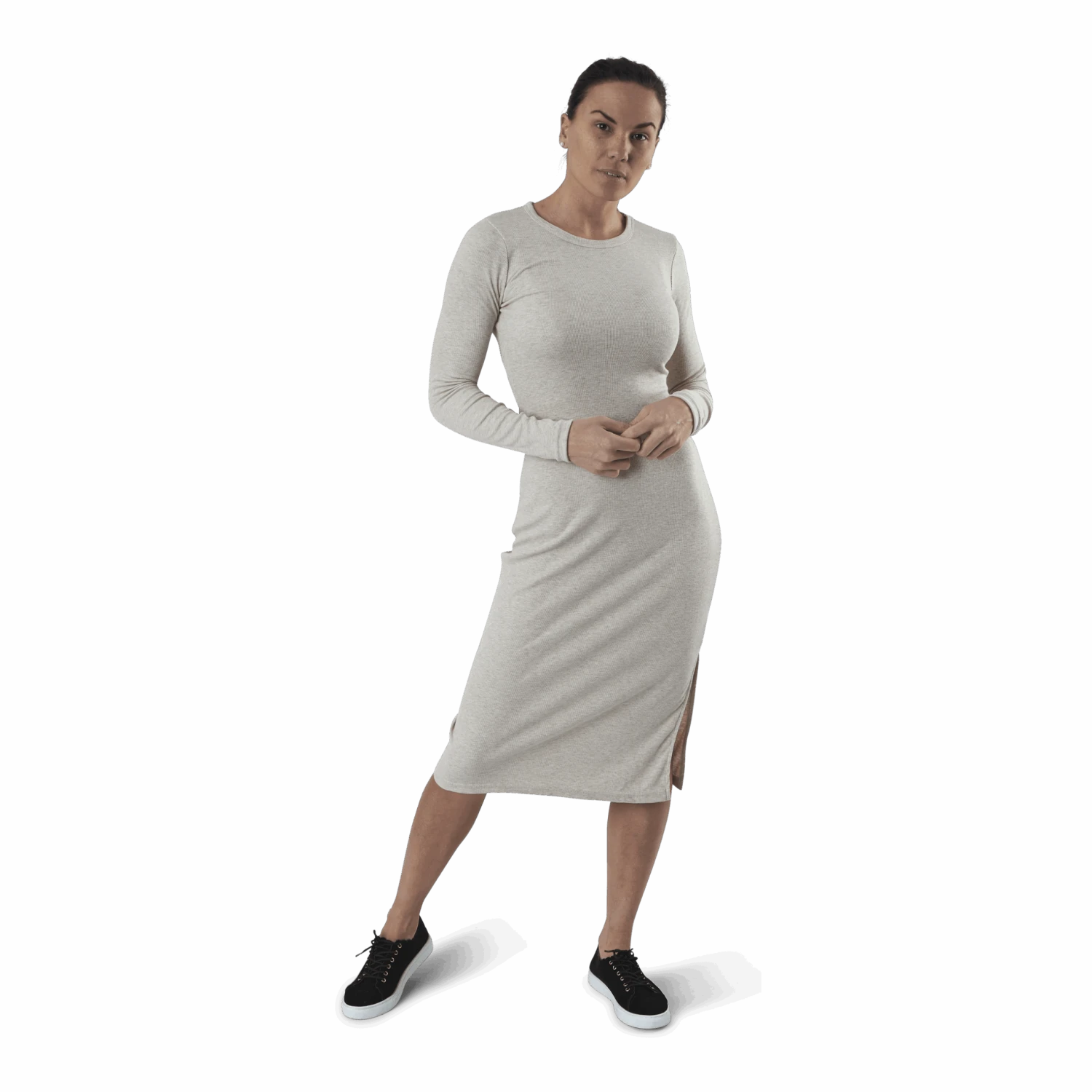 Quinn Rib Dress Beige