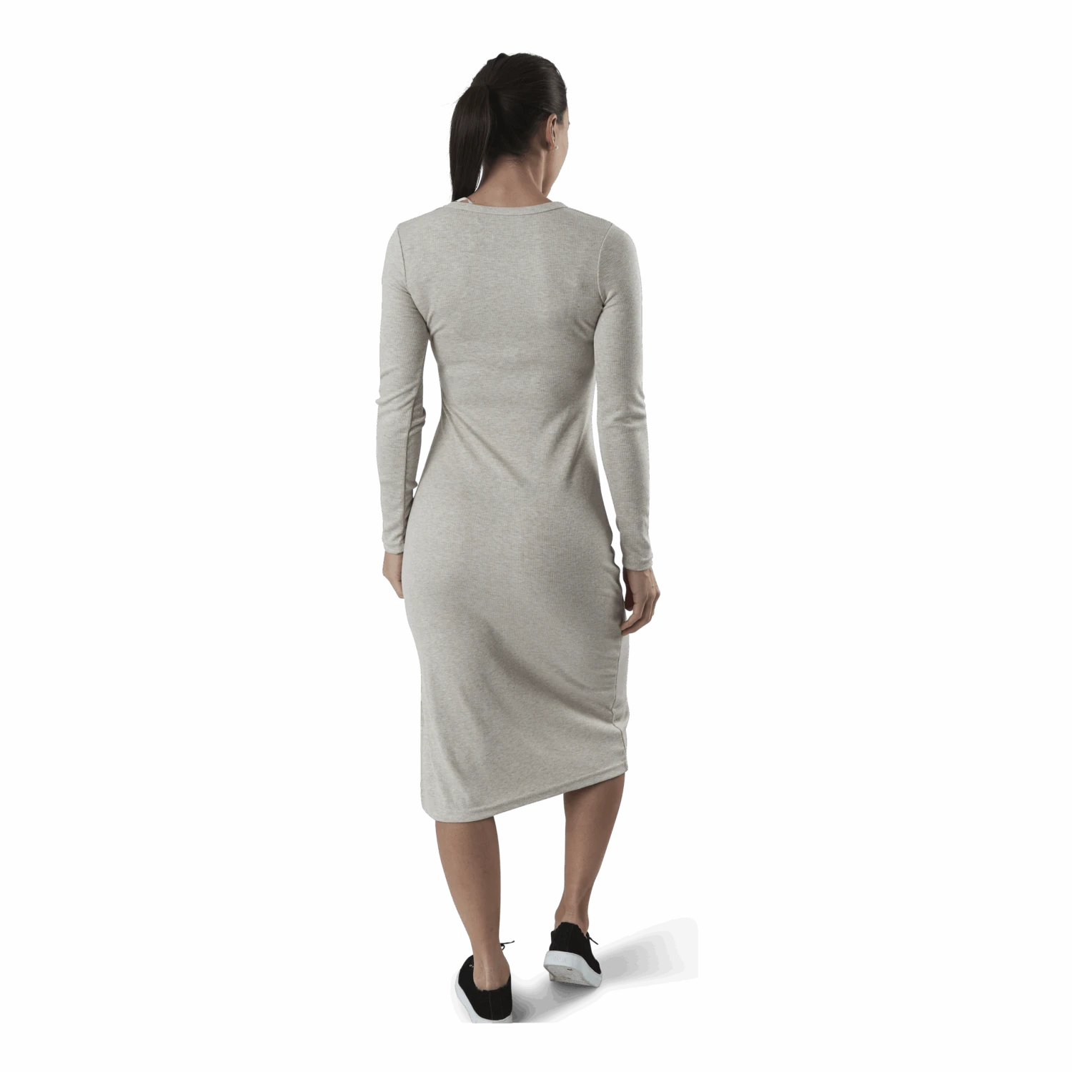 Quinn Rib Dress Beige - Image 3