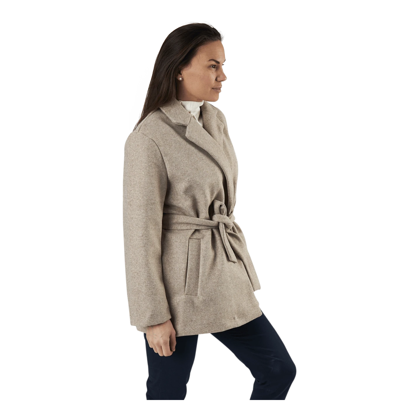 ONLY Trillion Belt Coatigan Pnt Beige - Image 4