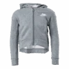 Nike Sportswear Club Fleece Big Kids' (Girls') Full-Zip Hoodie CARBON HEATHER/WHITE